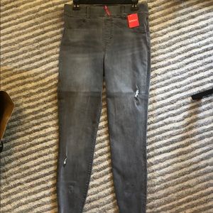 Spanx gray skinny jeans